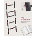thumbnail image 2 of VASAGLE Blanket Ladder Decorative Farmhouse for The Living Room 5-Tier Ladder Shelf Ladder Rack for Storage and Decor Misty Gray ULLS018G68, 2 of 5