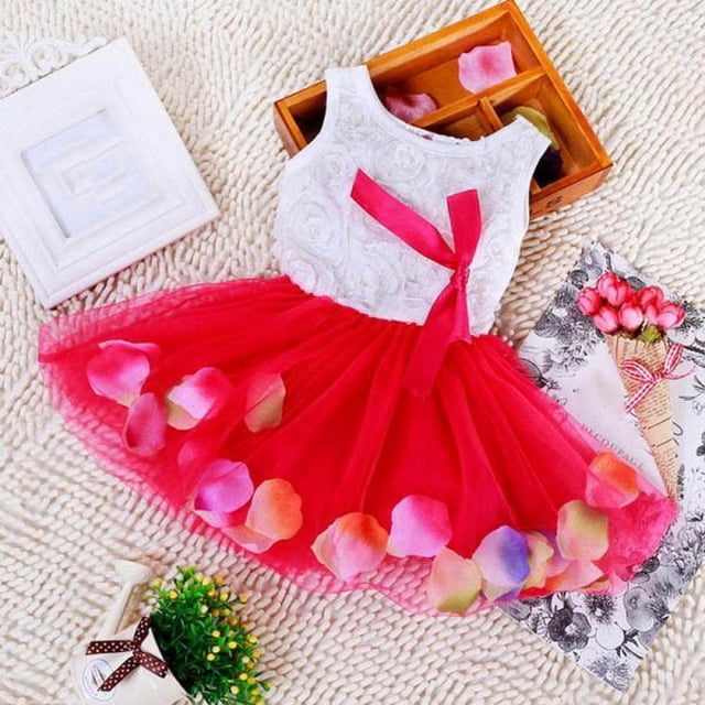 Été Enfants Bébés Filles Enfants Robe Tutu Princesse Dentelle Nœud Fleur Robe Sans Manches Robe de Fête Mini Robe Filles Vestidos Vert 4T