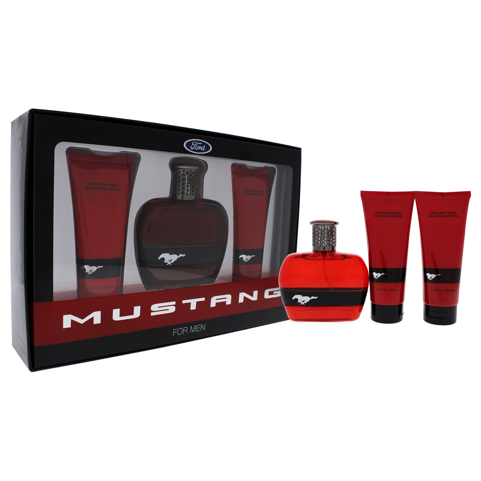 Mustang Red by Classic Collection for Men - 3 Pc Gift Set 3.4oz