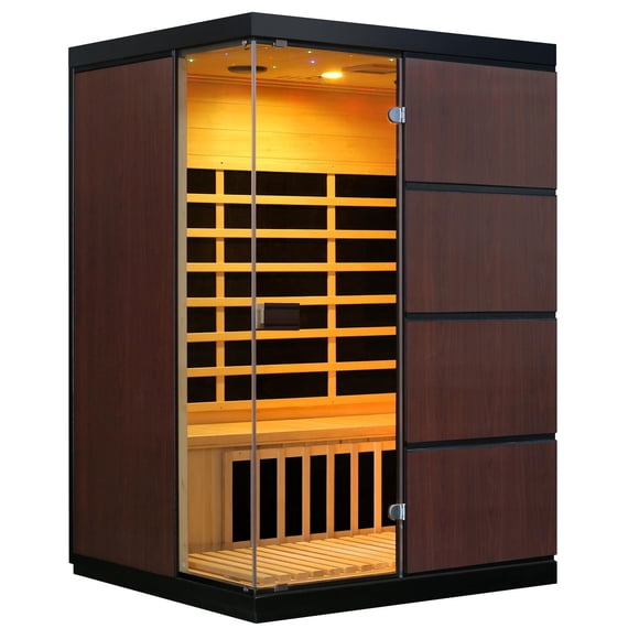Sauna infrarouge Sirona en bois de pruche pour 3 personnes avec 8 chauffages au carbone