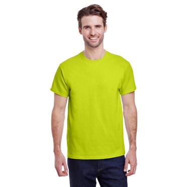Gildan T-Shirt pour Adulte en Coton Épais, G500, Vert Sécurité, 3X