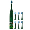 thumbnail image 1 of Children USB Rechargeable Electric Toothbrush - Soft Hair, 19800 Times/Min Vibration, IPX6 Waterproof, 6 Brush Heads Included, 1 of 2