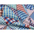 thumbnail image 5 of oneOone Rayon Light Blue Fabric Check Patchwork Craft Projects Decor Fabric Printed By The Yard 56 Inch Wide, 5 of 5