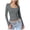 Grey, variant on BLVB Womens Square Neck Basic Long Sleeve T Shirt Slim Fit Base Layer Tees Fall Going out Crop Tops Cute Tight Shirts