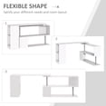 thumbnail image 4 of HOMCOM 55" L-Shaped Desk 360° Rotating Corner Computer Desk for Home Office, 4 of 10