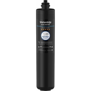 Waterdrop RF15 Cartouche de Filtre de Remplacement pour Filtre d'Eau sous l'Évier 15UA/15UB/15UC, Certifiée NSF/ANSI 42, Grande Capacité de 16K Gallons