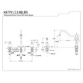 thumbnail image 2 of Kingston Brass KB7795BLBS Double Handle 8" Widespread Kitchen Faucet with Brass Sprayer, 2 of 2