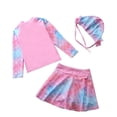 thumbnail image 3 of Baby/Toddler Girls Mermaid Swimsuit Rashguard Set Long Sleeve UPF 50+ ,CM25-5BT Size 6T, 3 of 5