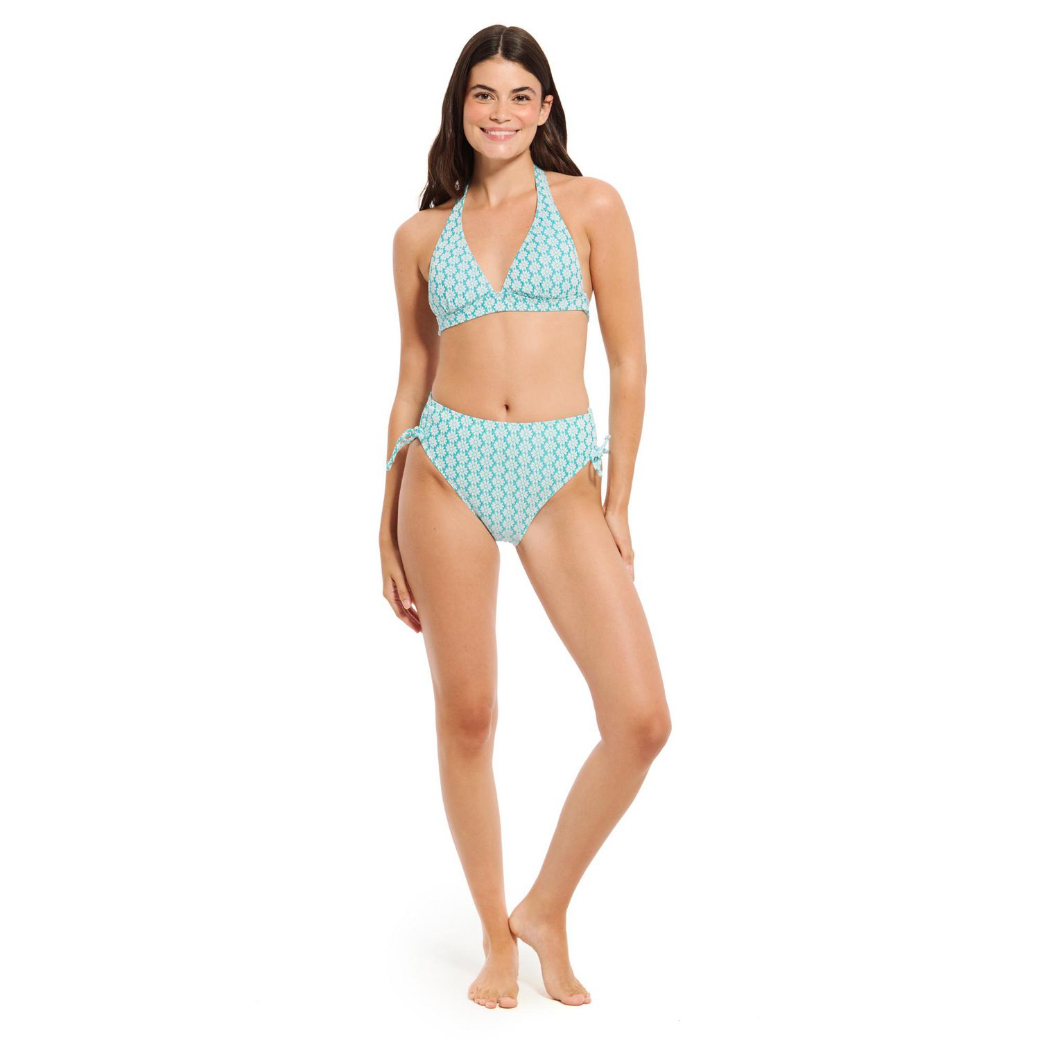 Summer Flirtt Haut de bikini triangle noir à licou pour femme