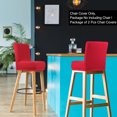 thumbnail image 2 of PiccoCasa Stretch Spandex Bar Stool Cover for Short Back Chair Red 2, 2 of 8