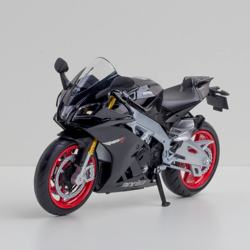 1:12 Suzuki GSX-R1000R Aprilia RSV4 Modèle de Moto de Course en Alliage Modèle de Moto Tout-Terrain Haute Simulation RSV4 Noir