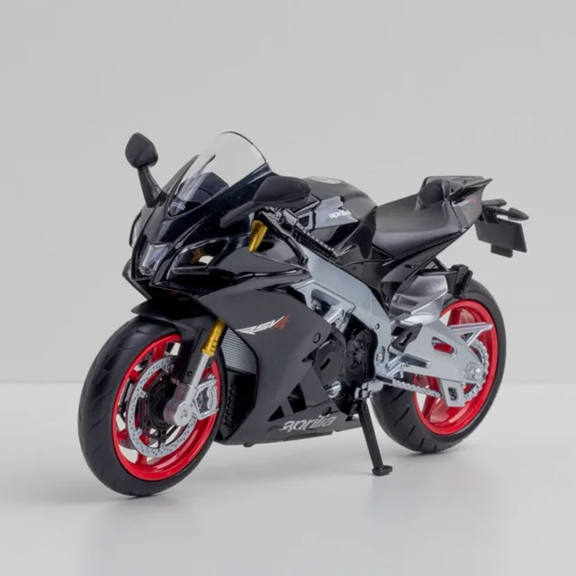 1:12 Suzuki GSX-R1000R Aprilia RSV4 Modèle de Moto de Course en Alliage Modèle de Moto Tout-Terrain Haute Simulation RSV4 Noir