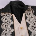 thumbnail image 4 of Penkiiy Manteau Queue-de-Pie pour Hommes Liquidation Hommes Patchwork Col Rabattu Manches Longues Cosplay Manteau Queue-de-Pie Noir Manteau Queue-de-Pie, 4 of 8