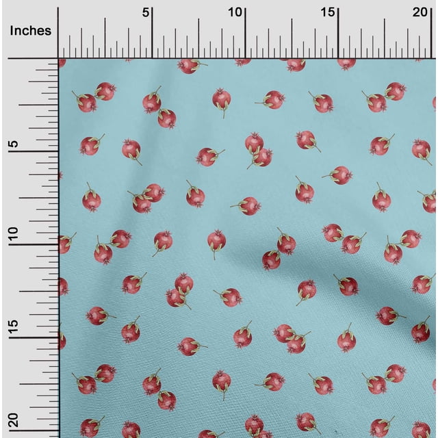 oneOone Cotton Flex Fabric Pomegranate Fruit Print Fabric by Yard 40 Inch Wide