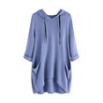 thumbnail image 1 of Timegard Hoodies for Women Plus Size Long Sleeve Drawstring Fall Casual Loose Comfy Blouse with Pockets, 1 of 3