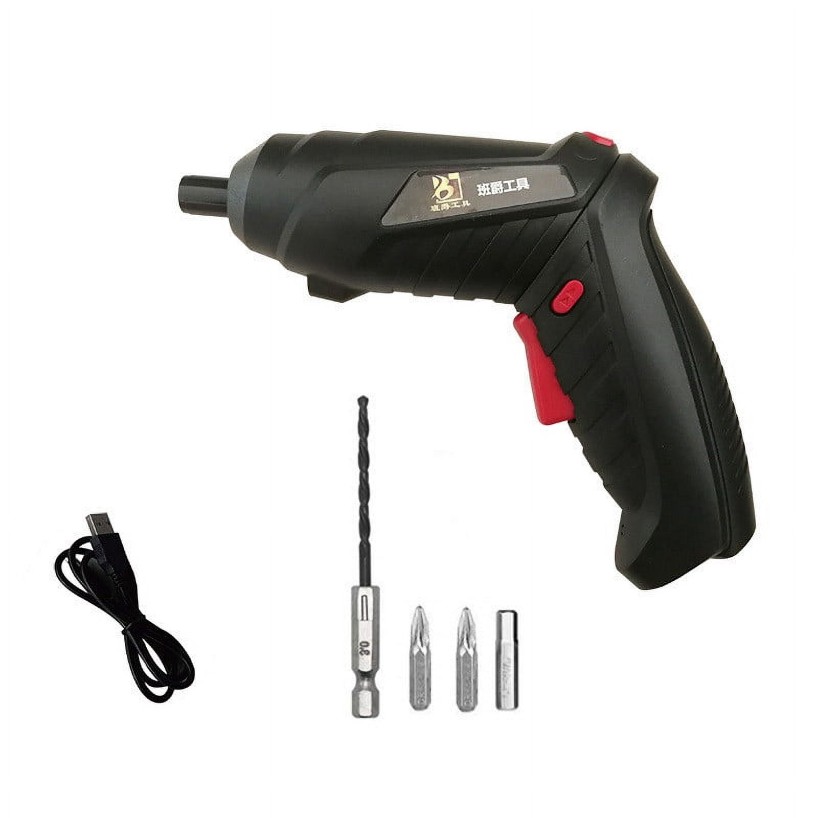 EDHITNR 3.6V Mini Rechargeable Screwdriver Multifunctional USB Cordless Power Drill 3.5Nm Torque, Portable Pistol Straight Shape 2 in 1 Tool for Home DIY Repair