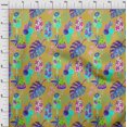 thumbnail image 4 of oneOone Georgette Viscose Yellow Fabric Texture Sewing Material Print Fabric By The Yard 42 Inch Wide-C4, 4 of 5