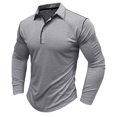 thumbnail image 1 of KIHOUT Chandails pour Hommes à Manches Longues Musclé Robuste Basique Blouse de Couleur Unie T-Shirt à Manches Longues Col Rond Blouses et Chemises GY/TG, 1 of 7