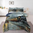 thumbnail image 1 of Erosebridal Ensemble de Literie pour Tout-Petits, Imprimé Station, Couette Vintage, Réversible, 2 Pcs, 1 of 6