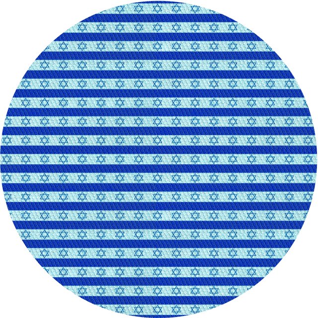 Ahgly Tapis Rond Lavable en Machine Intérieur Transitionnel Bleu, 3 Pieds Rond