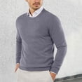 thumbnail image 2 of LUOGENLI Vestes Chandails pour Hommes à Fermeture Éclair Complète Homme Automne et Hiver Lisse Confortable Drapé Doux Peau Texturée Ajusté Col Rond Manches Longues Chandails pour Hommes Cardigan Grande Taille Gris Taille TG, 2 of 8