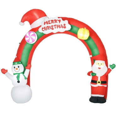 HOMCOM Arche Gonflable Géante de Noël de 9 Pi avec Père Noël pour Cour