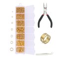 thumbnail image 4 of 1170PCS White K Plated Metal Open Jump Rings Kit - 7 Sizes (3-10mm) with Storage Box, Plier, Tweezer & Thimble for DIY Earring Making and Handmade Jewelry Craft Supplies, 4 of 6