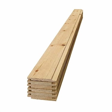 Edge 1 Po x 6 Po x 6 Pi Rustic Collection Planche de Pin Shiplap (Brite) (Lot de 6)