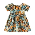thumbnail image 1 of LUOGENLI Robe Bébé Robes pour Bébés Filles Jupe Maxi avec Fente Jaune 6-7 Ans, 1 of 4