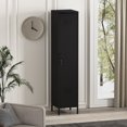 thumbnail image 2 of Naomi Modern 15 Single Locker Storage Cabinet with 5 Adjustable Shelves in Black, 2 of 9