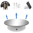 thumbnail image 3 of facefd 8" Rotating Display Stand USB Powered Turntable 2 Speed Toy Model Display Black Mirror, 3 of 9