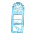 thumbnail image 2 of Multifunctional Geometric Ruler Supplies Office Mathematics and triangles, Drawing Template Blue Primary, 2 of 9