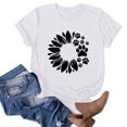 thumbnail image 4 of Pompotops T-Shirt Décontracté pour Femme à Col Rond d'Été Aguichant à Imprimé Coupe Régulière à Manches Courtes pour Femme Liquidation, 4 of 5