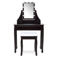 thumbnail image 1 of Patiojoy Ensemble Coiffeuse Table Commode avec Lumière DEL et Tabouret Rembourré Brun, 1 of 9