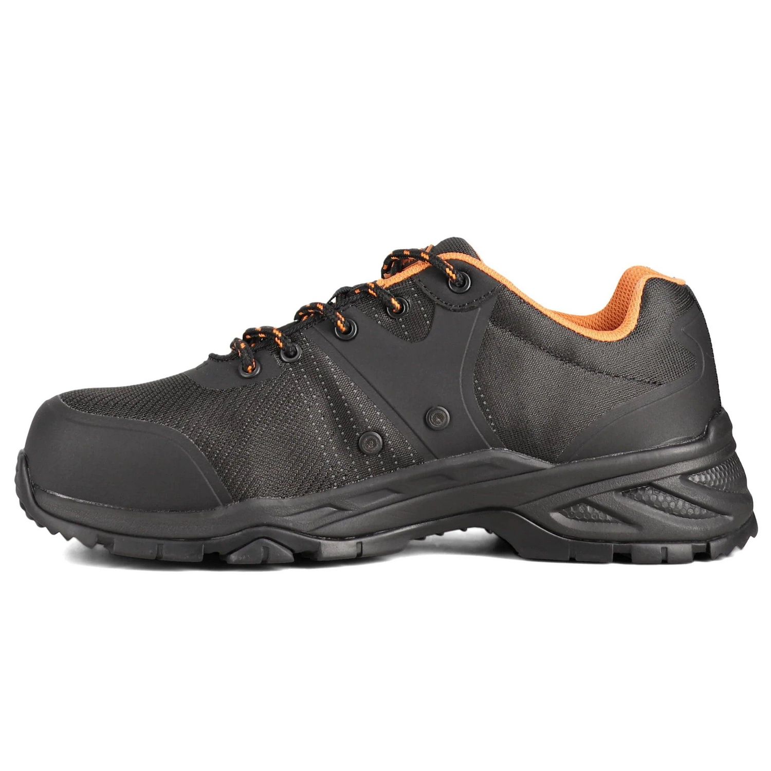 JB Goodhue Workforce 1 16102 Men's Safety Work Shoes, Black/Orange, Triple Wide