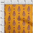 thumbnail image 1 of oneOone Cotton Poplin Fabric Leaves & Paisley Block Print Fabric BTY 42 Inch Wide, 1 of 4