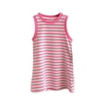 thumbnail image 2 of JDQJBZ Girls Sleeveless Dress Striped Print Tank Style Casual Summer Outfit, 2 of 5