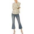 thumbnail image 2 of INSPIRE CHIC Women's Button Down Long Sleeve Ditsy Floral Shirt, 2 of 6