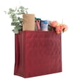 thumbnail image 4 of Walmart Large Quilted Reusable Shopping Bag, Grocery Tote Bag, Burnt Red, 4 of 7