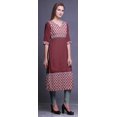 thumbnail image 3 of Bimba Robes Tuniques Droites pour Femmes Kurti Imprimé Tenue d'Été Kurta, 3 of 5