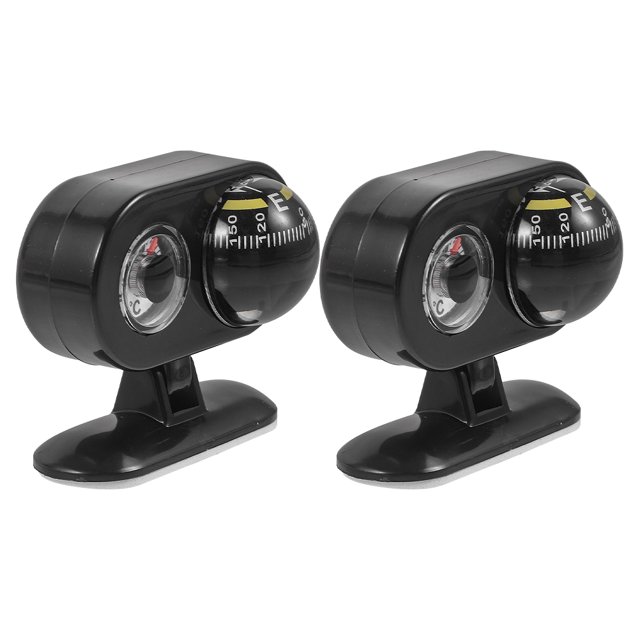 KAKOWELY auto interior accessories 2pcs Car Thermometer And Compass Ball Dashboard Mount Navigation Guide For Auto Interior Accessories Accurate Temperature And Direction Indicator