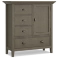 thumbnail image 1 of Simpli Home Redmond Wood 39" Transitional Medium Cabinet in Farmhouse Gray, 1 of 6