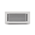 thumbnail image 1 of Floor Vent Cover / Register 4” x 10” with Damper – Outer Size 6” x 12”, 5mm Thick Decorative Cast Aluminum, Powder Coated, Repaintable – Modern Linear Design VR109 for Floors, Walls & Ceilings, 1 of 9