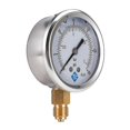thumbnail image 3 of Pressure Gauge, 0-2 Bar/0-30 Psi, Rustproof Iron Case, Bottom Mount 1/4" Bspt, Air Pressure Gauge, High Accuracy Pressure Gauge For Air Conditioner, R, 3 of 4