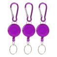 thumbnail image 2 of Telescopic Burglar Keychain, Retractable Keychain Buckle Compact Strong 3PCS Portable Durable With Carabiner For Outdoor Blue,Green,Purple, 2 of 8
