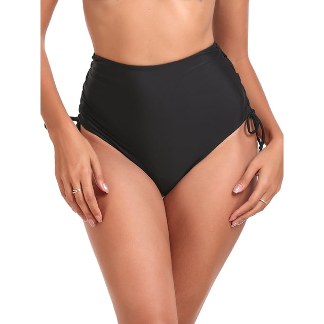 RELLECIGA Women's High Waisted Reversible Bikini Bottom