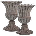 thumbnail image 4 of 2Pcs Decorative Graveyard Flower Pot Urn Planter Iron Flower Vase Exquisite Memorial Vase, 4 of 6