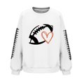 thumbnail image 4 of Rbaofujie Chandails d'Automne pour Femmes Mode Femmes Décontracté Dames Uni Ample Manches Longues Col Rond Chemisiers Hauts Chandails Sans Capuche Blanc Chandails à Capuche pour Femmes, 4 of 4