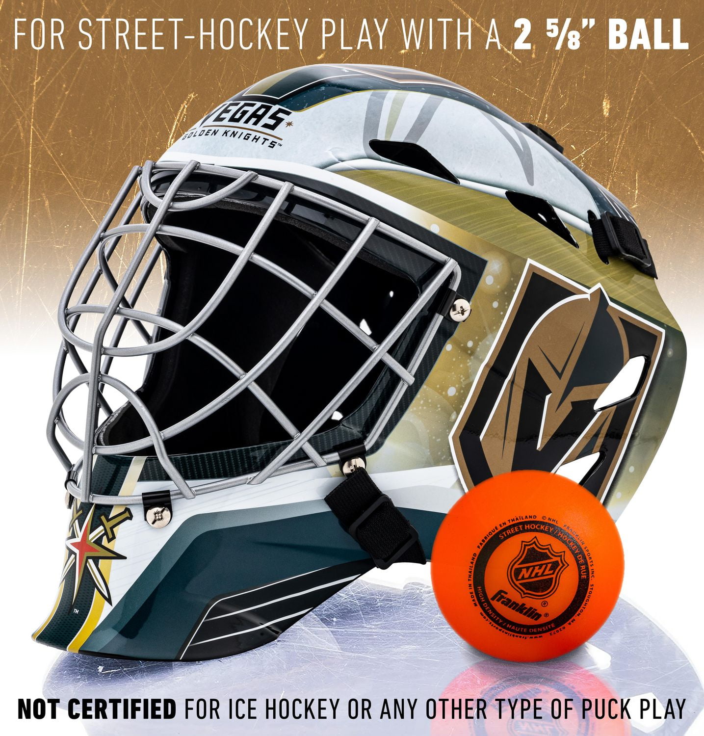 Franklin Sports NHL Masque de gardien Golden Knights GFM 1500