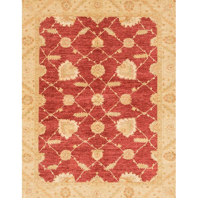 Ahgly Company Tapis d'Intérieur Rectangulaire Abstrait Rouge Écarlate, 2 Pieds x 3 Pieds